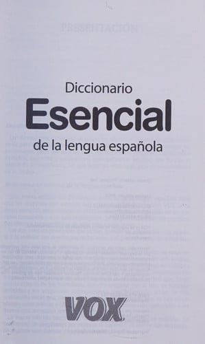 Diccionario Esencial Lengua Española