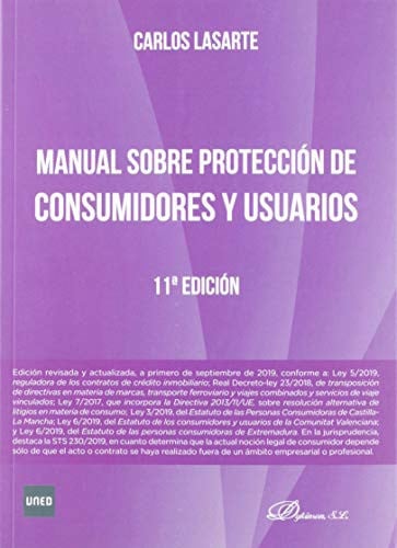 Manual Sobre Protección de Consumidores y Usuarios - 11ª Edición - Dykinson