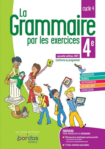 La grammaire par les exercices 4ºEP - Cahier d'exercices