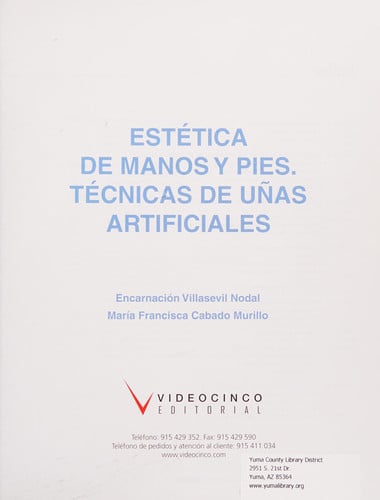 Estética de manos y pies. Técnicas de uñas artificiales