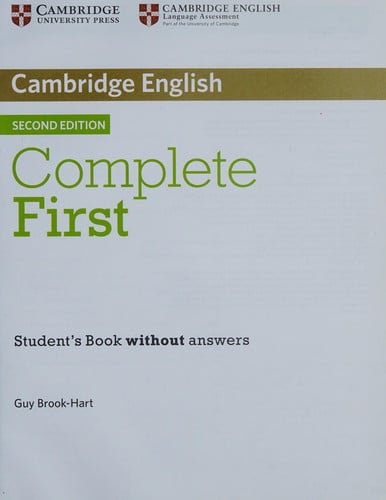 Complete First B2 - Student's Book without Answers 2nd Edition